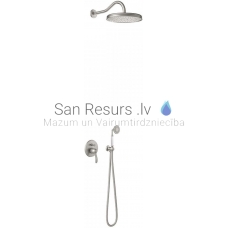 TRES CLASIC RETRO built-in shower faucet with shower set, Steel