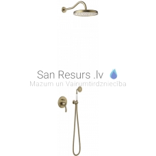 TRES CLASIC RETRO built-in shower faucet with shower set, Antique brass, cooper matt
