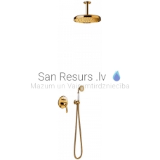 TRES CLASIC RETRO zemapmetuma dušas sistēmas komplekts, zelta, gold