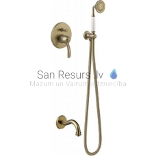 TRES CLASIC RETRO built-in shower faucet with shower set, Antique brass, cooper