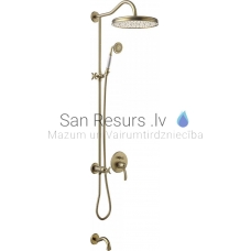 TRES CLASIC RETRO built-in shower faucet with shower set (3 channels), Antique brass, cooper