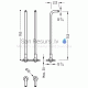 TRES CLASIC RETRO Water intake at floor of bath, Antique brass, cooper
