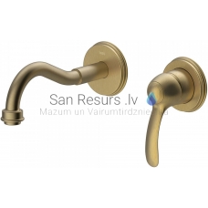 TRES CLASIC RETRO Single-lever wall-mounted faucet, Antique brass, cooper matt