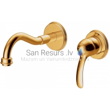 TRES CLASIC RETRO Single-lever wall-mounted faucet, gold