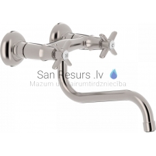TRES CLASIC wall kitchen faucet, Steel, RETRO