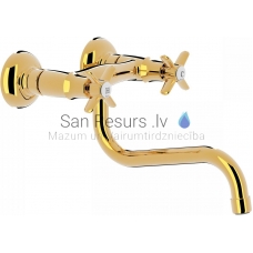 TRES CLASIC wall kitchen faucet, Gold, RETRO