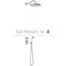 TRES CLASIC RETRO built-in shower faucet with shower set and thermostat, Steel