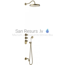 TRES CLASIC RETRO Paslėptas termostatinis vonios komplektas, Antikvarinis žalvaris, cooper matinis