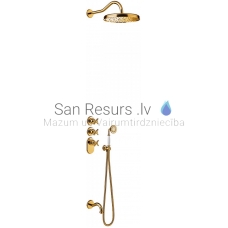 TRES CLASIC RETRO Concealed thermostatic bath kit, gold