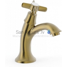 TRES CLASIC RETRO Washbasin faucet for one water, Antique brass, cooper matt