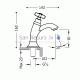 TRES CLASIC RETRO Washbasin faucet for one water, gold