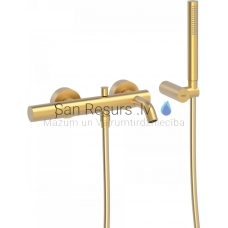 TRES STUDY shower/bath faucet, gold matt