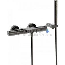 TRES STUDY Thermostatic bath and shower faucet, Metallic black