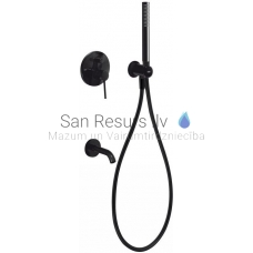TRES STUDY built-in shower faucet with shower set, black