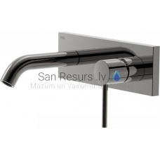 TRES STUDY Single-lever wall-mounted faucet, Metallic black