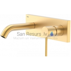 TRES STUDY Single-lever wall-mounted faucet, gold matt