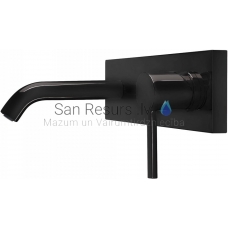 TRES STUDY Single-lever wall-mounted faucet, black