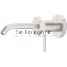 TRES STUDY Single-lever wall-mounted faucet, white matt