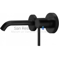 TRES STUDY Single-lever wall-mounted faucet, black matt