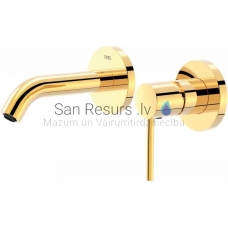 TRES STUDY Single-lever wall-mounted faucet, gold