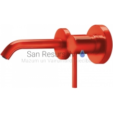 TRES STUDY Single-lever wall-mounted faucet, Red