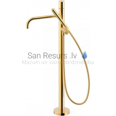 TRES STUDY free-standing bath and shower faucet, gold