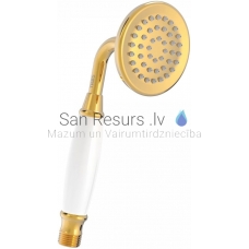 TRES CLASIC RETRO hand shower with anti-lime coating, gold