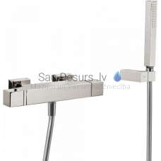TRES CUADRO Thermostatic bath and shower faucet, Steel