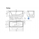 Stone mass bathtub Vispool Relax 1690 x 810 x 680