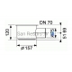 TECEdrainline flat side drain 1,2 l/s DN 70, H=140