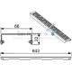 Stainless steel grate TECEdrainline Basic 800 mm