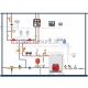 WATTS immersed thermostat TC for automatic boiler control (external scale, pocket 100mm)