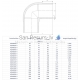 Oтвод стыковoй, длинный (SDR11) 90º DN 50 Fox Fittings