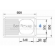 BLANCO кухонная раковина из нержавеющей стали Lay-on sink R-ES 80x50