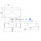 Aquasanita stainless steel kitchen sink AIRA AIR100M-G Gold (PVD) finish 790x510x200