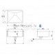 Aquasanita stainless steel kitchen sink DERA DER100L-G Gold (PVD) finish 550x450x200