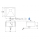 Aquasanita stainless steel kitchen sink DERA DER100X-G Gold (PVD) finish 450x450x200