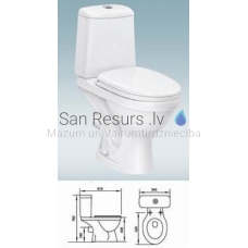 WC toilet AA-2003 P connection 90° with lid