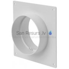 EUROPLAST flange with round connection plastic, Ø100mm AFS100