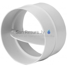 EUROPLAST round channel connection with valve plastic, Ø125mm AV125