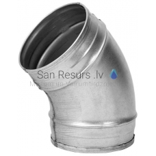 EUROPLAST līkums metāla, 15° Ø 80mm bez gumijām BF45-80