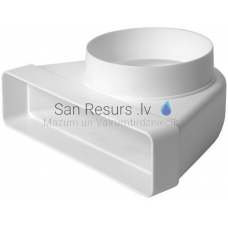 EUROPLAST plastic bend diameter, 220x55mm, Ø125mm KLD25-125