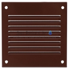 EUROPLAST metal ventilation grille, 100x100mm, brown MR1010B
