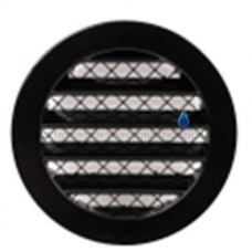 EUROPLAST aluminum alloy ventilation grille, Ø80mm, black MRA80M