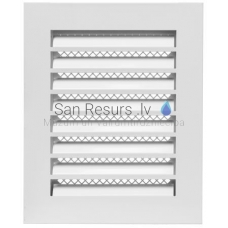 EUROPLAST metal ventilation grille INDUSTRIAL, 150x200mm, white MRF1520