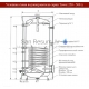 GALMET tank TOWER 400 liter h/e 1.40 m2 water heater 