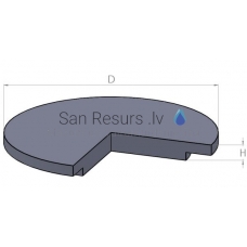 Manhole cover KL 9-2 870 x 650 x  80 mm