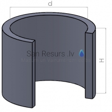 Concrete ring for well  KC 15-6 1500 x  590mm (collapsible)