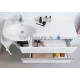 Washbasin Palace, 1200x460 mm, bowl on the right, white