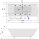 POOLSPA прямоугольная акриловая ванна VITA 180x80 с рамкой